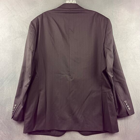 Pronto Uomo Platinum Blazer 100% Wool 44 R Suit Pin Stripe Men's 2 Button Jacket - Picture 2 of 9